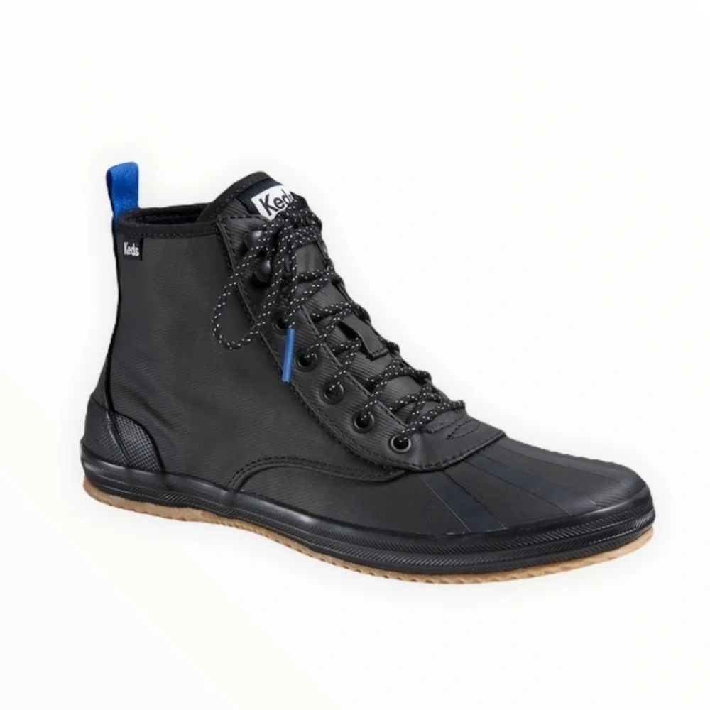 Keds Women’s Scout Splash‎ Black Blue Rain Boots Size 6